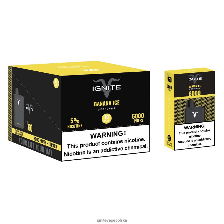 Ignite E Papieros Cena | IGNITE V60 vape pen 10 szt lód wiśniowy 0648NZ17